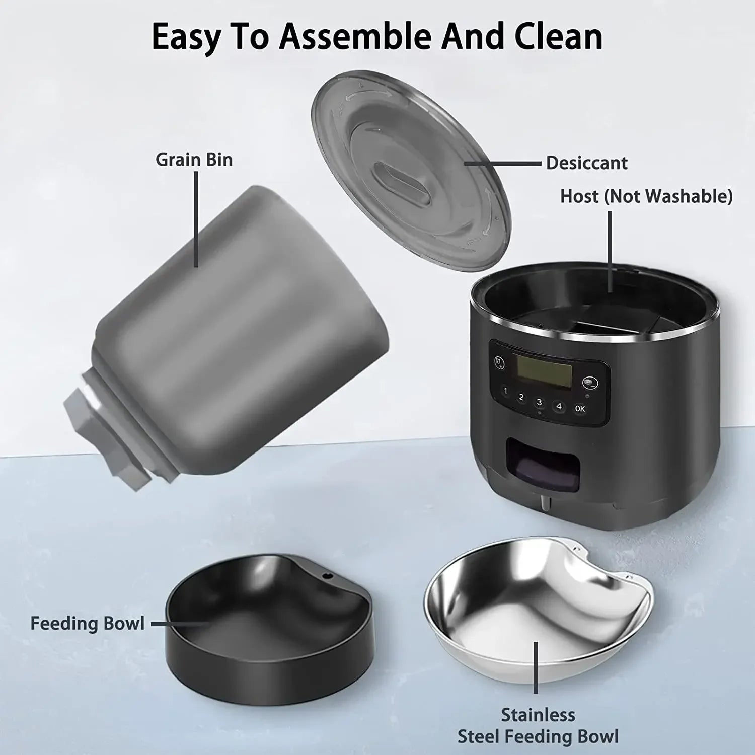 4L automatic WiFi pet feeder with app control, dual power supply, and perfect for cats and small dogs