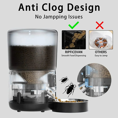4L automatic WiFi pet feeder with app control, dual power supply, and perfect for cats and small dogs